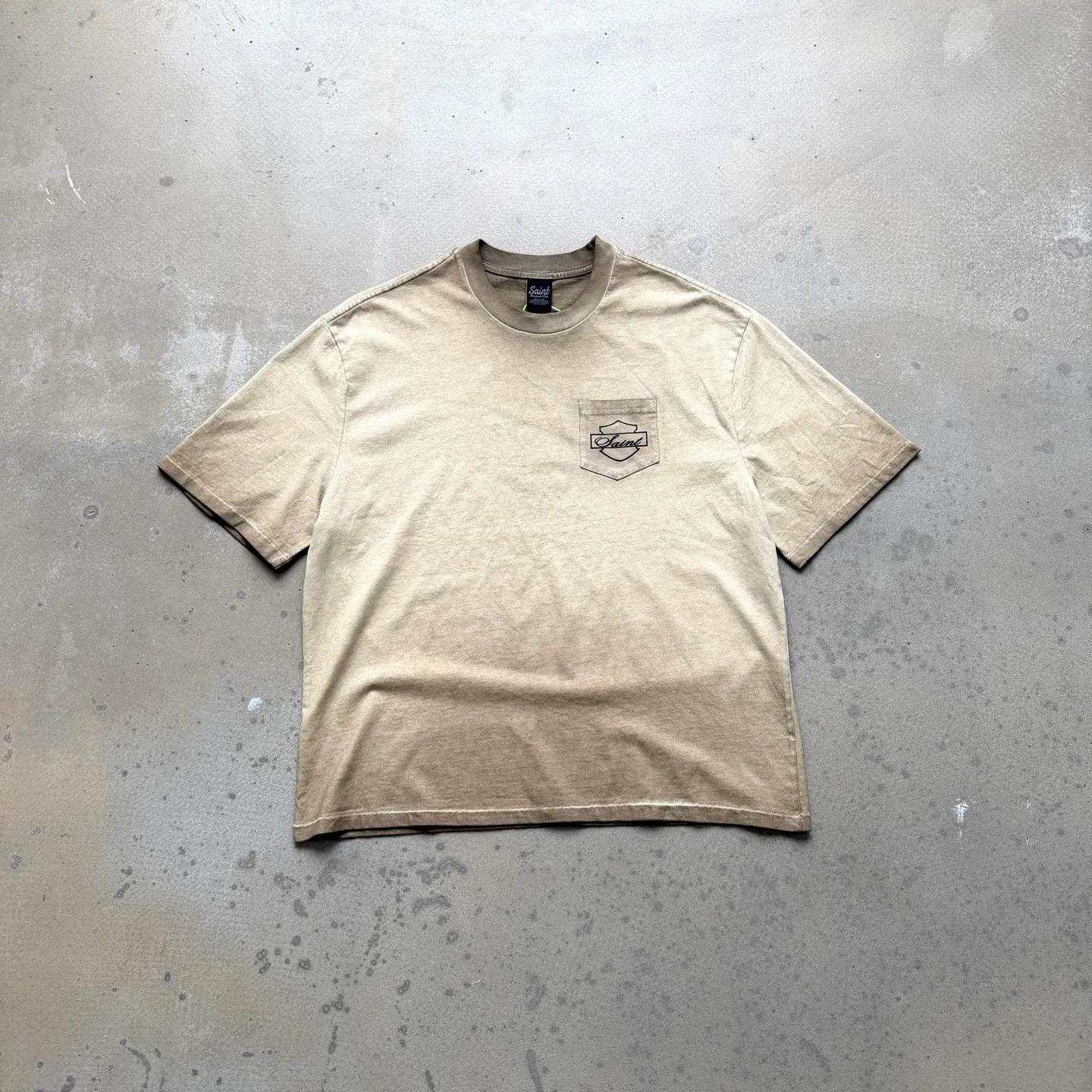 P130 # CTS-112 Saint x Harley "Tribute to the Legend 1903" Limited retro military cloth style short-sleeved single-stitched seam + special fried color + heavy fermentation wash Size: S M L The most common and complex single-needle sewing process (commonly known as single-thread heaven and earth stitch) among vintage vintage brands such as Michael